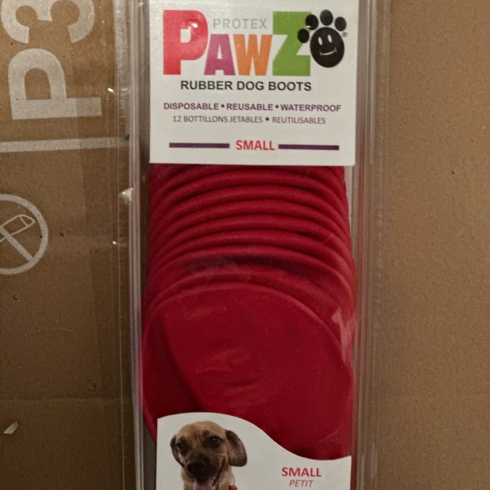 PAWZ Red Rubber Dog Boots